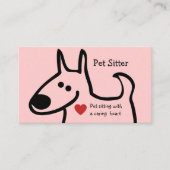 Cute Pet Sitter Visitekaartjes (Voorkant)