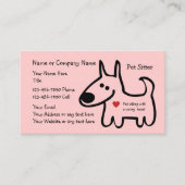 Cute Pet Sitter Visitekaartjes (Voorkant)