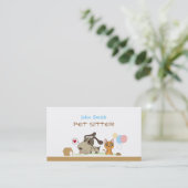 Cute Pet Sitting Service Visitekaartje (Staand voorkant)