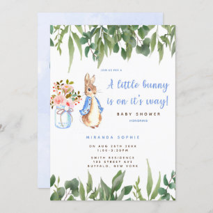 Cute Peter Rabbit Baby shower Kaart