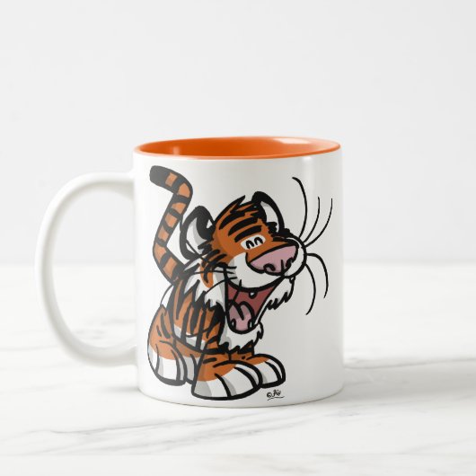 Cute Petit Cartoon Tiger Mug (Gauche)