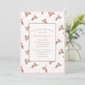 Cute Petit Lapin Baby shower Invitation (Debout devant)