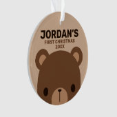 Cute Petit Ours Brown avec Cera de nom personnalis (devant)