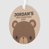 Cute Petit Ours Brown avec Cera de nom personnalis (devant)