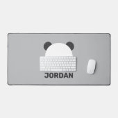 Cute petit ours Panda avec nom personnalisé (Clavier et souris)