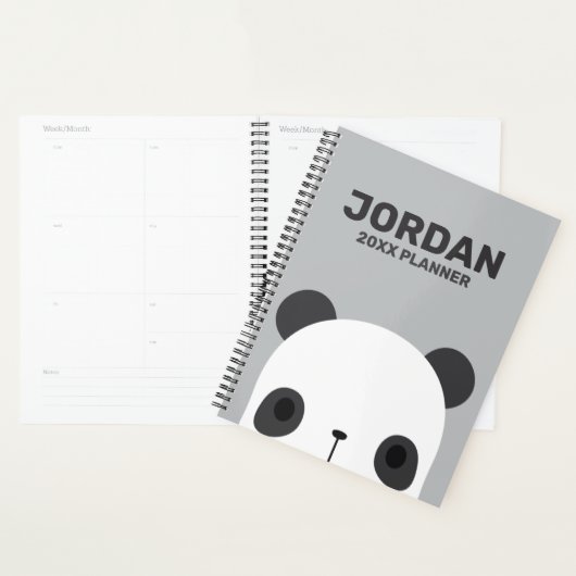 Cute petit ours Panda avec nom personnalisé (Devant avec enveloppe)