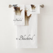 Cute Petite Montagne Bluebird Aquarelle, personnal (En situation)