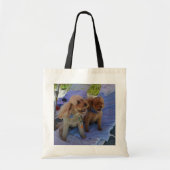Cute Pets Cockapoo Dogs Beach Family Unieke Foto Tote Bag (Voorkant)