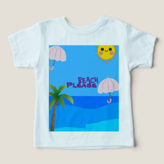 Cute Peuter Strand T-Shirt – Zonnige Zomer Oceaan