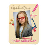Cute Photo Middle School Afstuderen Favor Magneet (Verticaal)