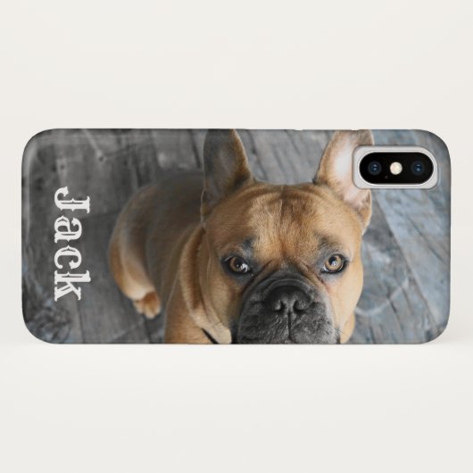 Cute Photo Name Personalized Dog Pet Case-Mate iPhone Case (Achterkant (horizontaal))
