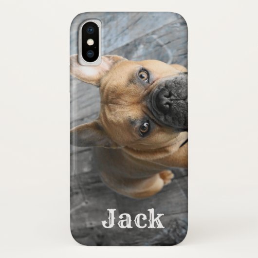 Cute Photo Name Personalized Dog Pet Case-Mate iPhone Case (Achterkant)