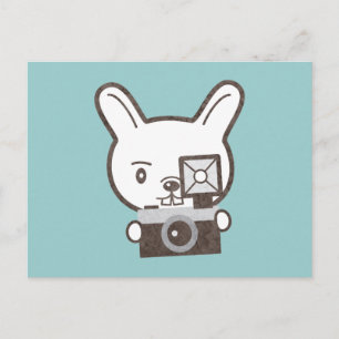 Cute Photographer Rabbit Briefkaart