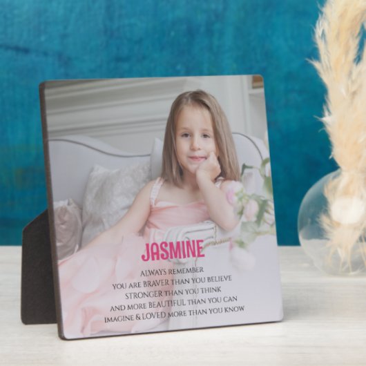 Cute photoquote dochter fotoplaat