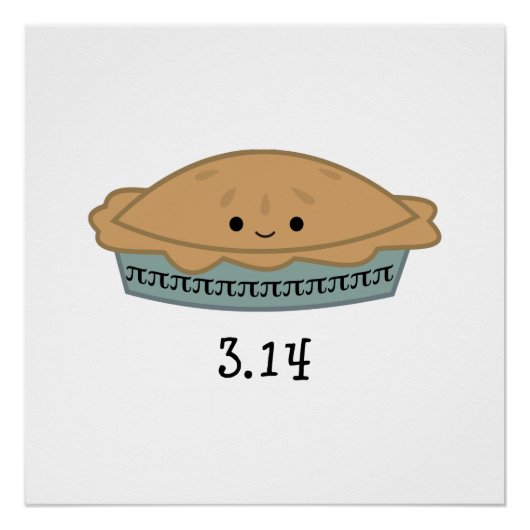 Cute Pi Dag 3.14 Perfect Poster (Voorkant)
