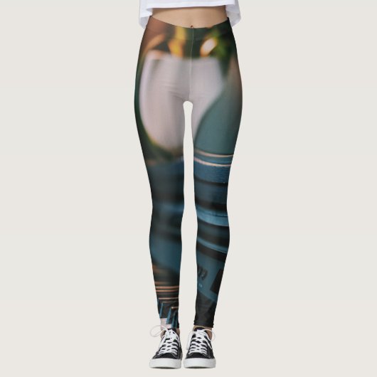Cute Piano Artwork Leggings (Voorkant)