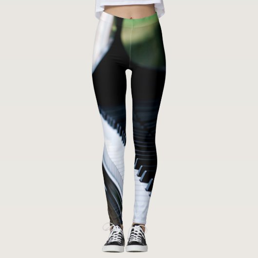 Cute Piano Artwork Leggings (Voorkant)