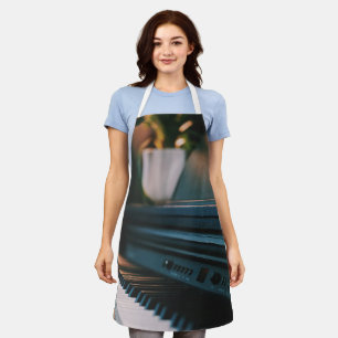 Cute Piano Artwork Schort