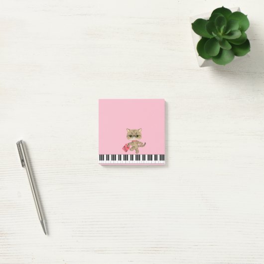 Cute Piano Cat Post-it® Notes (Kantoor)