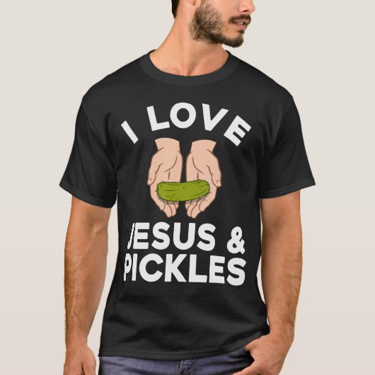 Cute Pickle Design For Men Women Kids Jesus Pickle T-shirt (Voorkant)