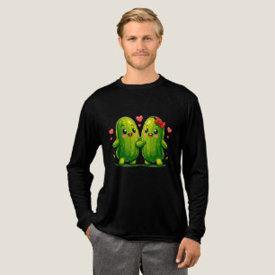 Cute Pickle Koppel Funny Kawaii Augurken T-Shirt v