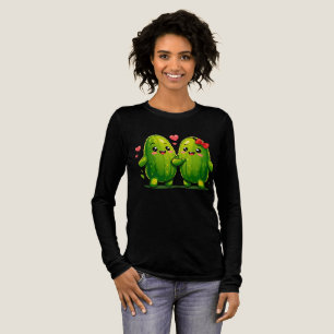 Cute Pickle Koppel Funny Kawaii Augurken T-Shirt v