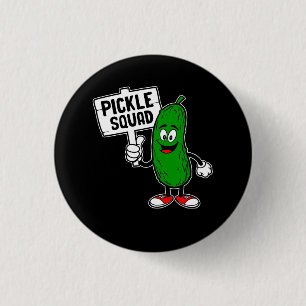 Cute Pickle Quad Sign Cucumber Pickle Lover vegeta Ronde Button 3,2 Cm