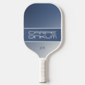Cute Pickleball Dink Pun Gradient Initiaal Blue Paddle (Voorkant)