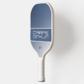 Cute Pickleball Dink Pun Gradient Initiaal Blue Paddle (Links)
