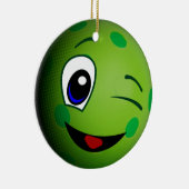 Cute Pickleball Emoticon Keramisch Ornament (Rechts)