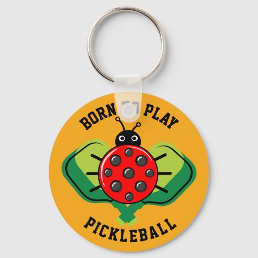 🐞 Cute pickleball ladybug Sleutelhanger (Voorkant)