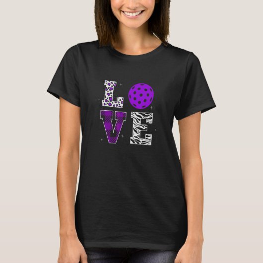 Cute Pickleball voor dames en heren, ik hou van Pi T-shirt (Voorkant)