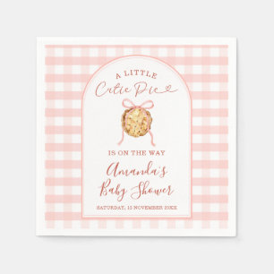 Cute Pie Pastel Roze Strik Dasjes Herfst Baby Show Servet
