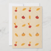 Cute Pie Pumpkin Thanksgiving Dinner Kaart (Achterkant)