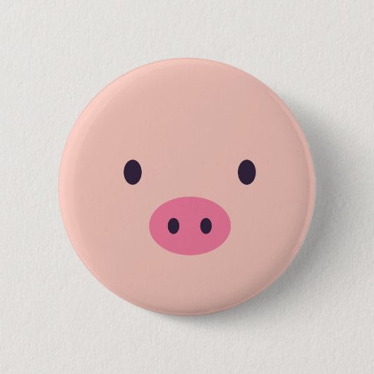 Cute Pig Buttonnen Ronde Button 5,7 Cm (Voorkant)