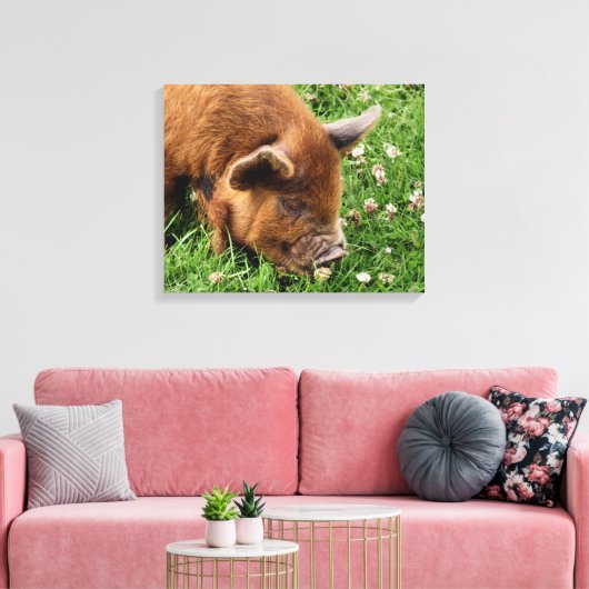 CUTE PIG CANVAS AFDRUK (Insitu (Woonkamer))