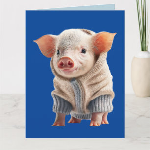 CUTE PIG CARTE DE SALUT ANNIVERSAIRE ANNIVERSAIRE