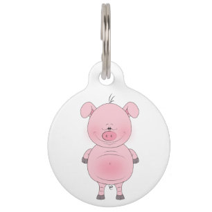 Cute Pig Cartoon Huisdierpenning