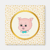 Cute Pig Cartoon Magneet (Voorkant)