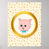 Cute Pig Cartoon Poster (Voorkant)