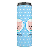 Cute Pig Cartoon Thermosbeker (Achterkant)