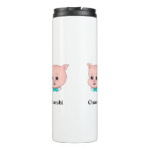Cute Pig Cartoon Thermosbeker (Achterkant)
