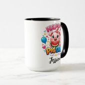 Cute Pig Day Mug – Adorable Pig Lover Mok (Voorkant rechts)