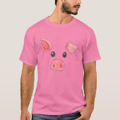 Cute Pig Face Halloween Costume Pig Family Matchin T-shirt (Voorkant)