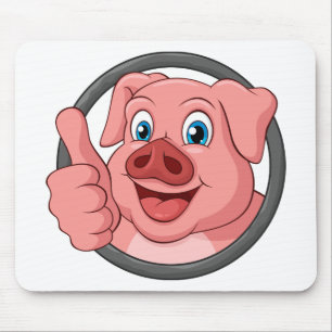 Cute Pig Gift Farmer Country Farm Girl Cartoon Muismat