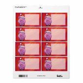 Cute Pig in Santa Hat op Red Etiket (Full Sheet)