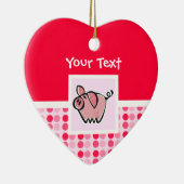 Cute Pig Keramisch Ornament (Rechts)