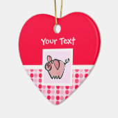 Cute Pig Keramisch Ornament (Links)