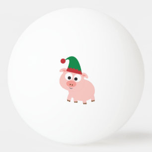 Cute Pig Kerstmis Elf Pingpongballen