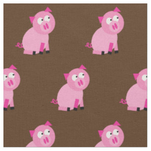 Cute Pig Kind Baby Nursery Boerderij Piggy Brown Stof